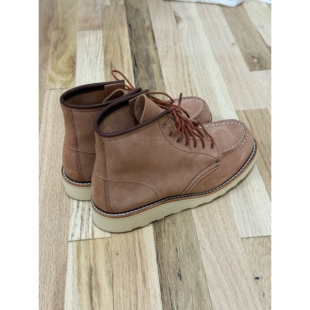 Red Wing Heritage Classic Moc Toe Boots Dusty Rose - Picture 7 of 9